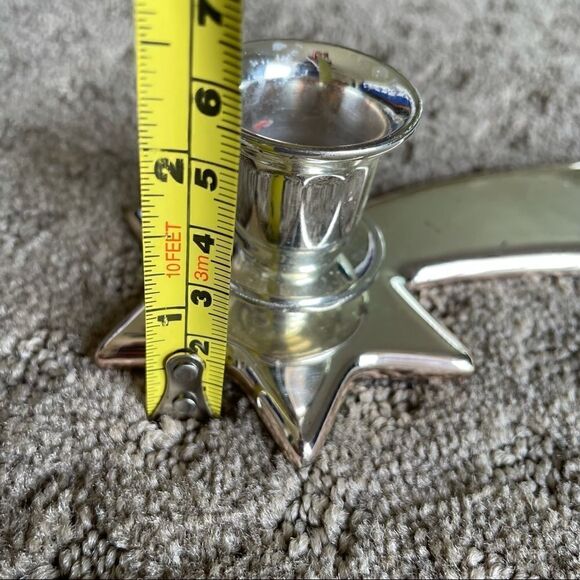 Silver Plated Christmas Star Candle Holder with Felt Protection - Picture 9 of 10